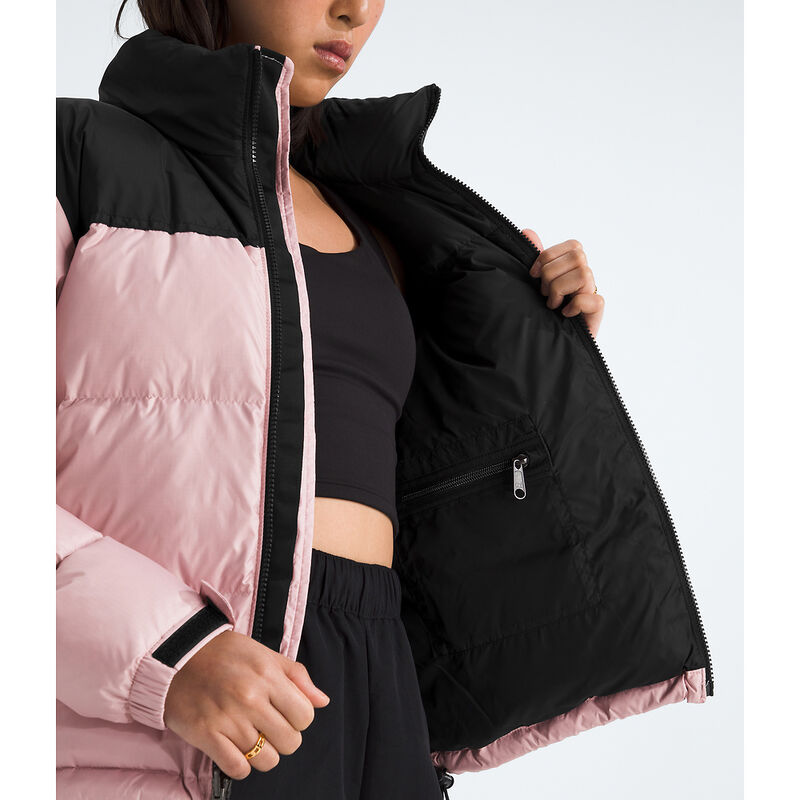 Women's 1996 Retro Nuptse Jacket, METAL PINK-TNF BLACK, hi-res image number 4