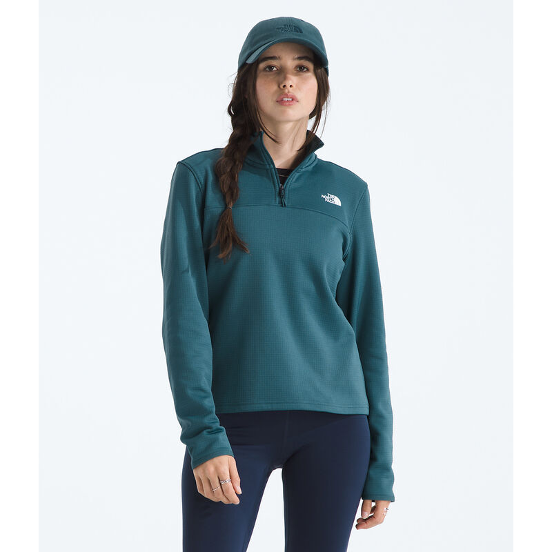 Women's Cedar Trail Grid Fleece &frac14; Zip Jacket, SPACE, hi-res image number 1