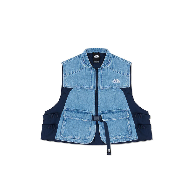 Women's Modular Cropped Denim Vest - AP