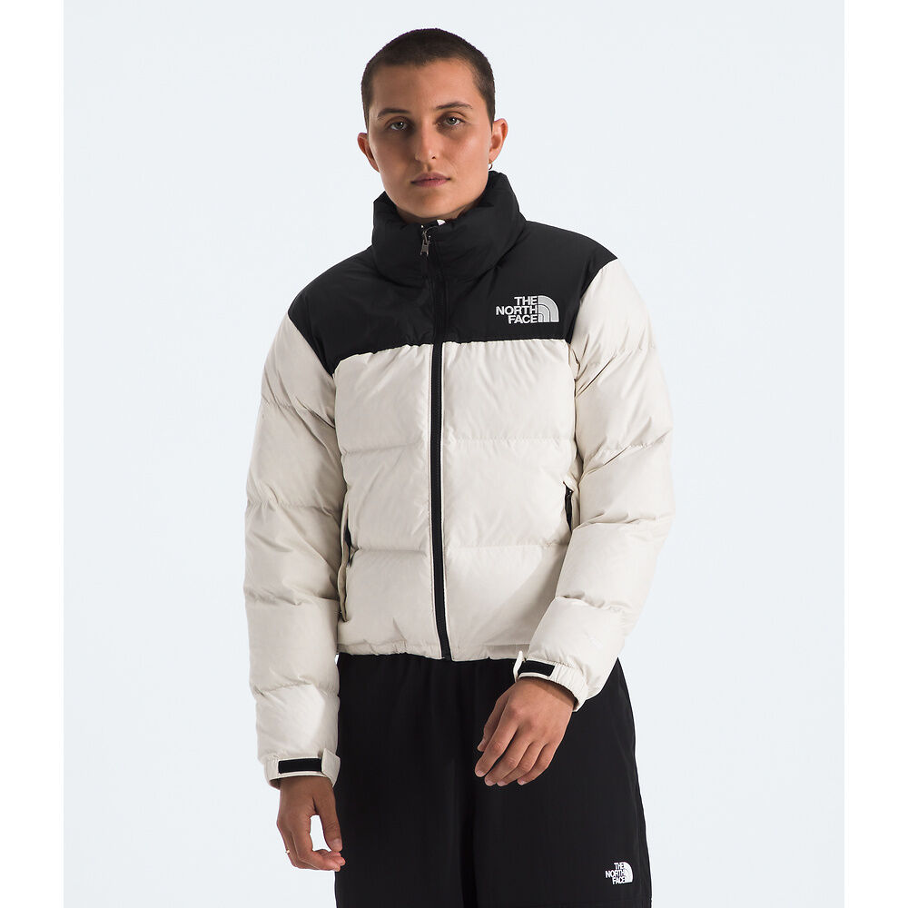 Women's 1996 Retro Nuptse Jacket WHITE DUNE-TNF BLACK-R