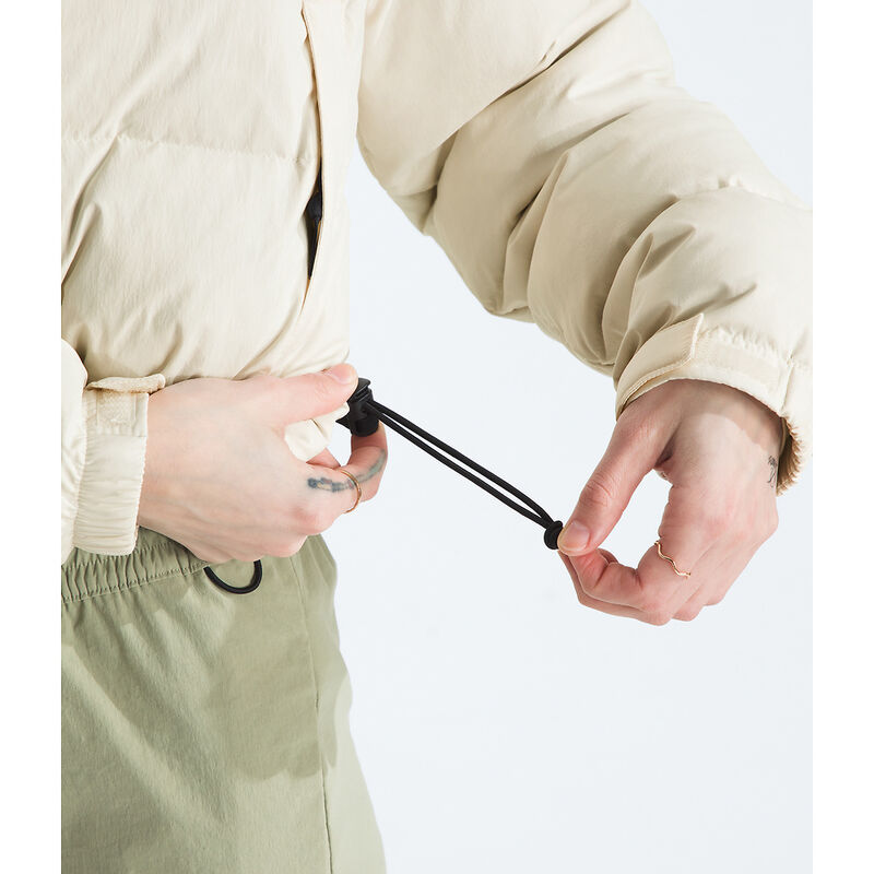 Women's Nuptse Short DTM Jacket, WHITE DUNE, hi-res image number 6
