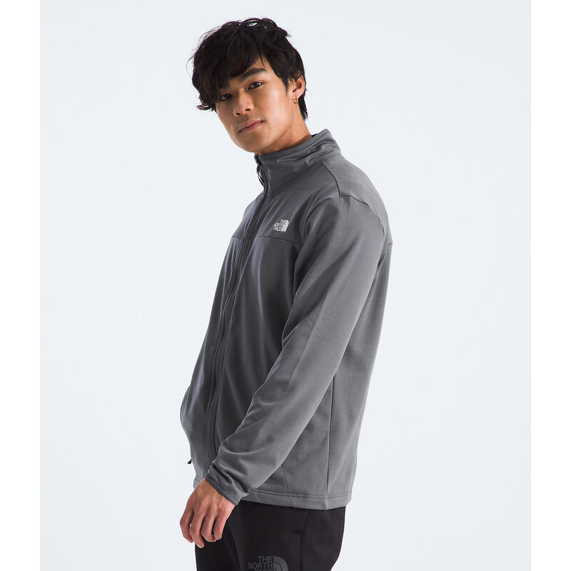 Men's Cedar Trail Grid Fleece Full Zip Jacket, SMOKED PEARL, hi-res image number 3