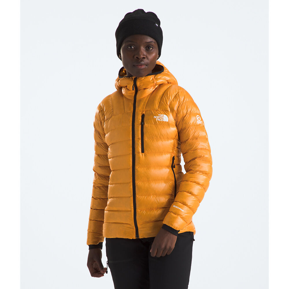 Orange North Face Slim Fit Down Jacket Women's Summit Series