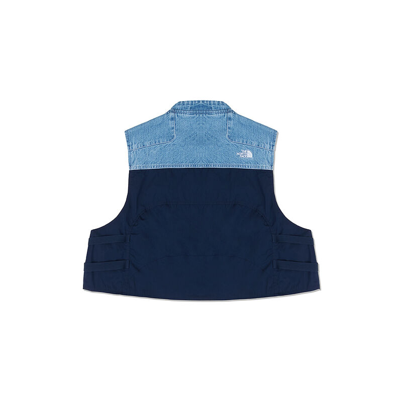 Women's Modular Cropped Denim Vest - AP