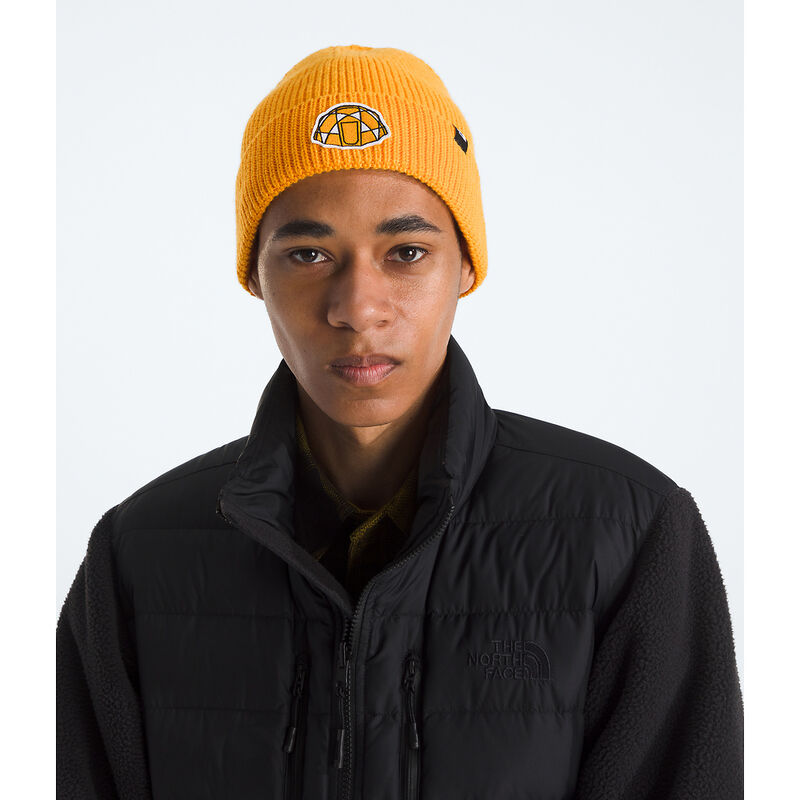 TNF&trade; Logo Box Cuffed Beanie, SUMMIT GOLD-ICON PATCH, hi-res image number 2