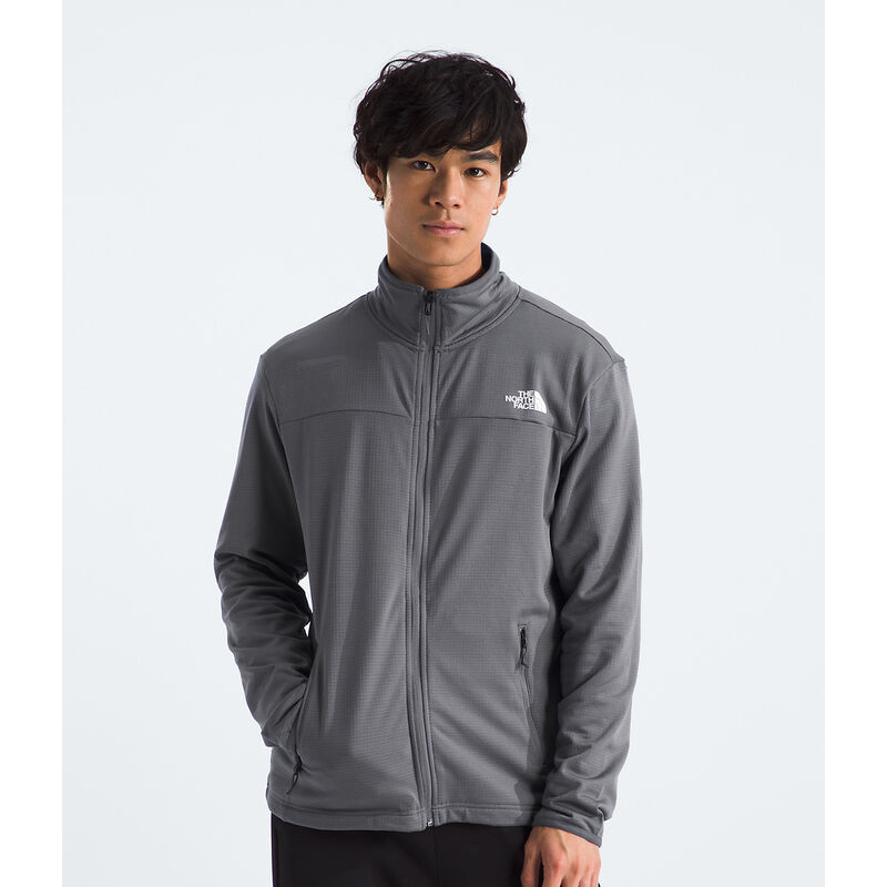 Men's Cedar Trail Grid Fleece Full Zip Jacket, SMOKED PEARL, hi-res image number 1