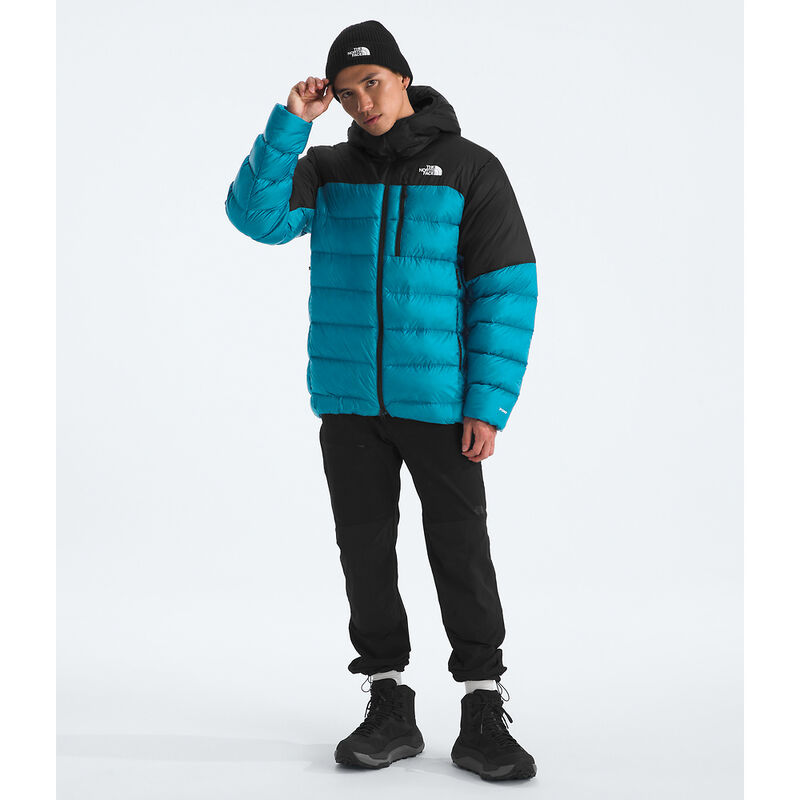 Men's Kalix Down Hooded Jacket, DUSK BLUE-TNF BLACK, hi-res image number 2