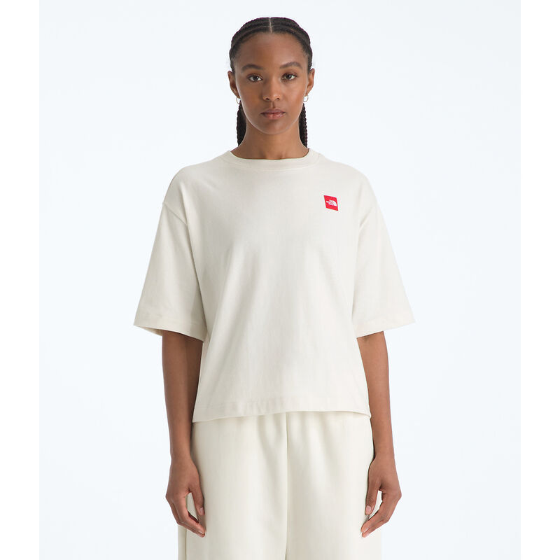 Women's TNF&trade; Red Box Short-Sleeve Boxy Tee, WHITE DUNE, hi-res image number 1