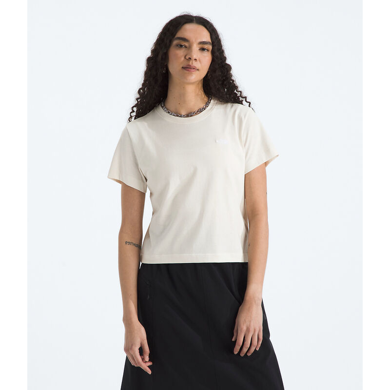 Women's TNF&trade; Essential Simple Dome Cutie Short Sleeve Tee, WHITE DUNE, hi-res image number 1