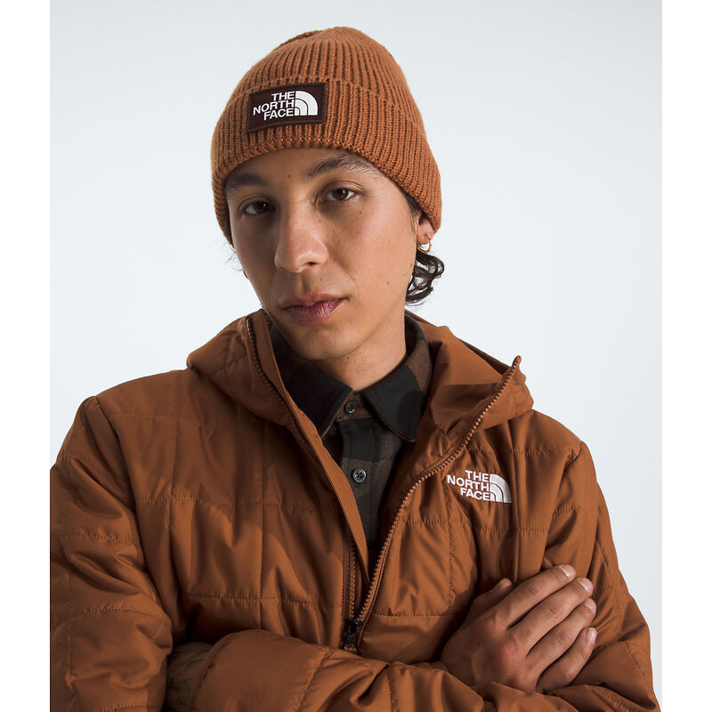 TNF&trade; Logo Box Cuffed Beanie, BURNT UMBER-DARK OAK, hi-res image number 2