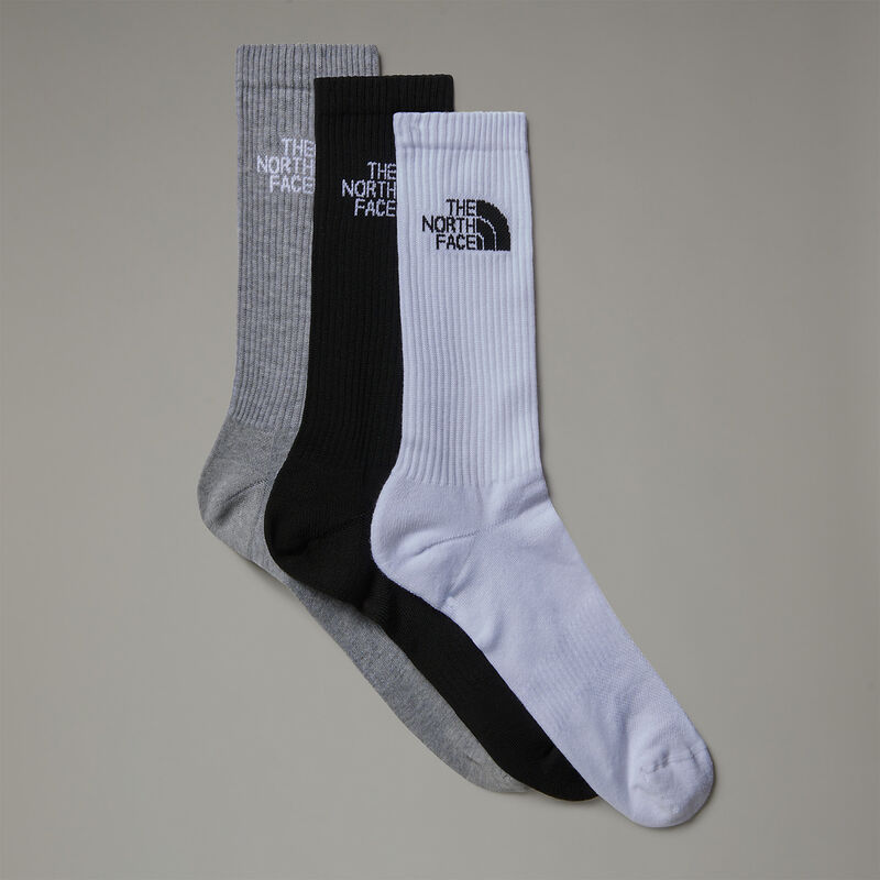 Multisport Cush Crew Socks - 3-Pack, BLACK ASSORTED, hi-res image number 1
