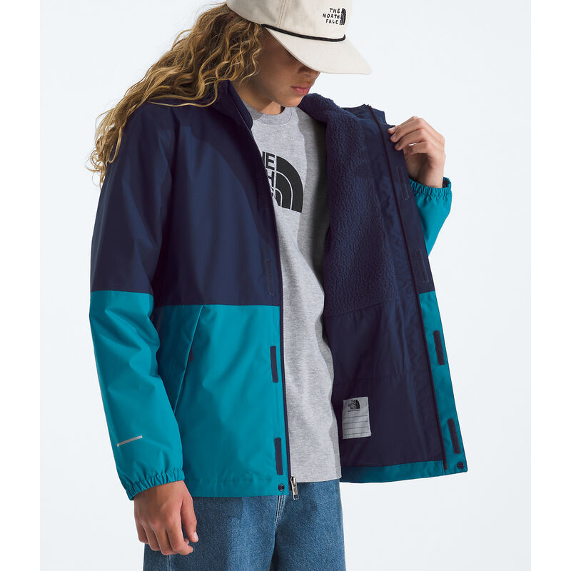 Boys' Warm Antora Rain Jacket, SUMMIT NAVY-DUSK BLUE, hi-res image number 4