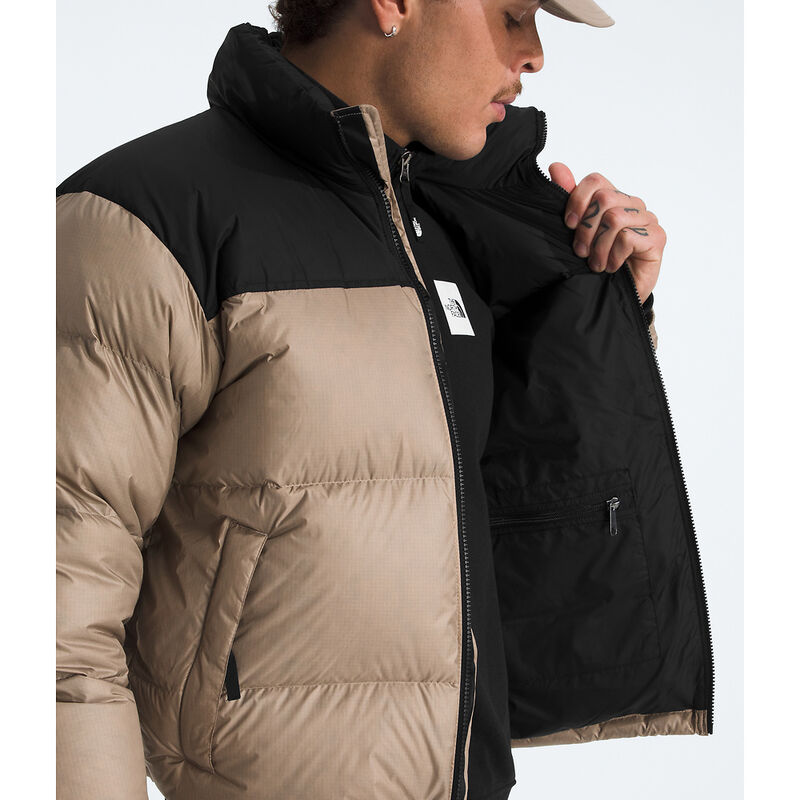 Men's 1996 Retro Nuptse Jacket, MUSHROOM GREY-TNF BLACK, hi-res image number 5