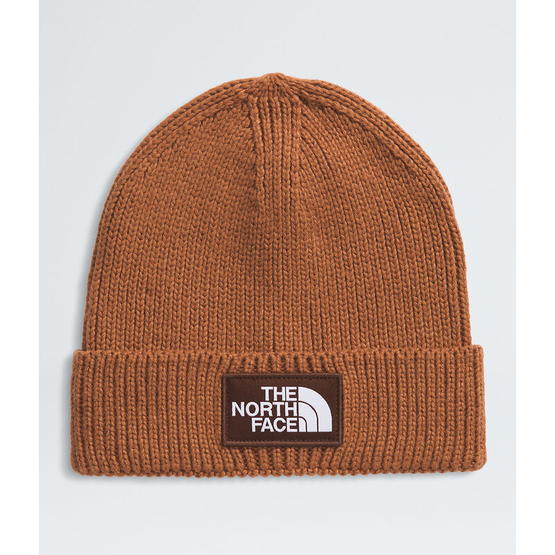 TNF&trade; Logo Box Cuffed Beanie, BURNT UMBER-DARK OAK, hi-res image number 1