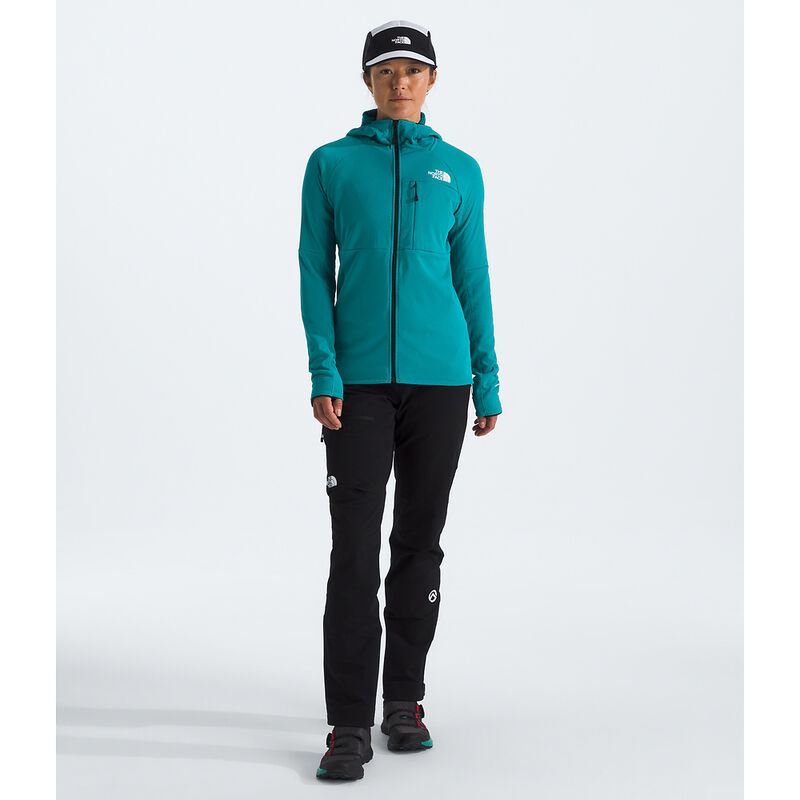 Women's Summit FUTUREFLEECE&trade; Full Zip Hoodie, DEEP TEAL, hi-res image number 2