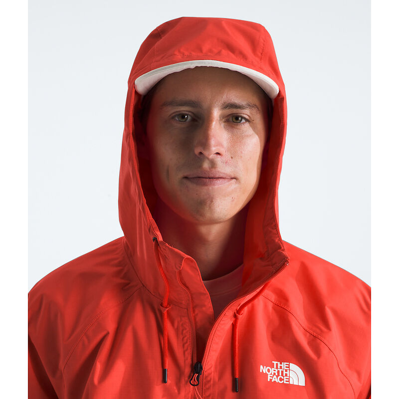 Men's Antora Rain Hoodie, CRIMSON ORANGE-UTILITY BROWN, hi-res image number 5