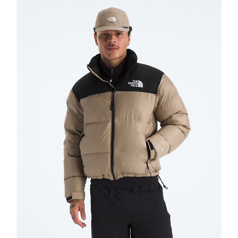 Men's 1996 Retro Nuptse Jacket, MUSHROOM GREY-TNF BLACK, hi-res image number 1